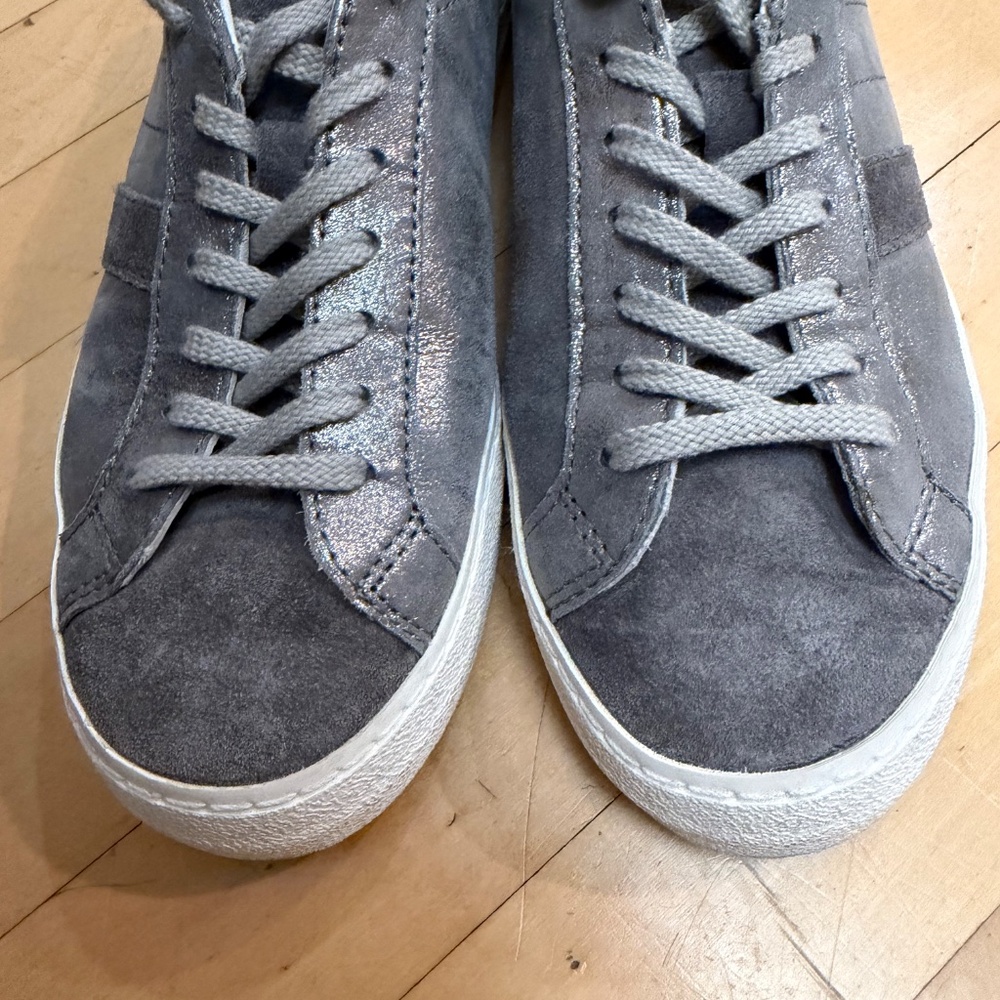 Like New D.A.T.E. Hill Low Stardust Sneakers in Metal Gun, 7 ( 7.5) CB2511 - Picture 3 of 8